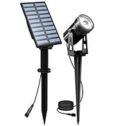 T-SUN Solar Spotlights, Outdoor LED Solar Lights, Waterproof Auto ON/Off Solar Wall Lights for Ga...