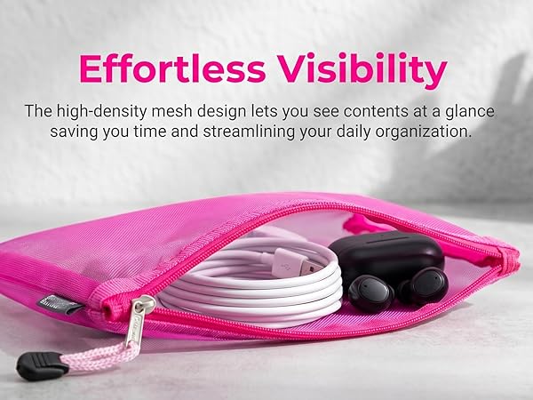 visibility mesh organization bag