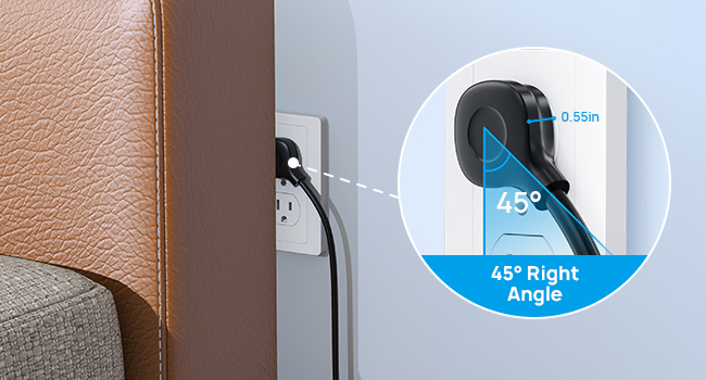 flat wall plug