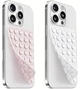2 Pack Silicone Suction Cup Phone Case Mount Double Sided, Sticky Phone Grip with Higher Suction ...
