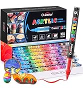 Overseas Acrylic Paint Markers 168 Colors, Liquid Ink Brush Tip Paint Pens - Water Based, No Blee...