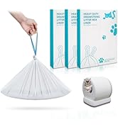 60 Count Cat litter bags Liners ,Drawstring Receptacles Bags Compatible With For Meo. Want Self-c...