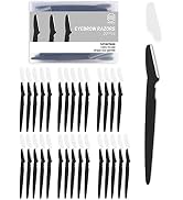 Eyebrow Razor for Women, 30 Pcs Dermaplane Razor for Women Face, Multipurpose Black Face Razors f...
