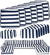 14 Piece Outdoor Patio Cushion Covers Replacement, Fit 7 Piece 6-Seater Wicker Rattan Patio Furni...