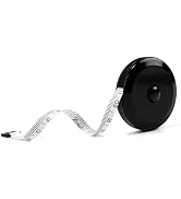 1 Pack Soft Tape Measure Retractable Measuring for Body Fabric Sewing Tailor,Black Sewing Tape Me...