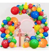 Colourful Rainbow Balloon Arch Kit, Colorful Balloons Garland Fiesta Party Balloon Arch for Color...