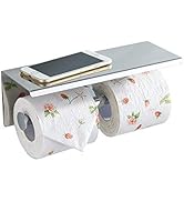 BGL Toilet Paper Holder - Stainless Steel Toilet Paper Roll Holder with Shelf Wall Mounted for Ba...