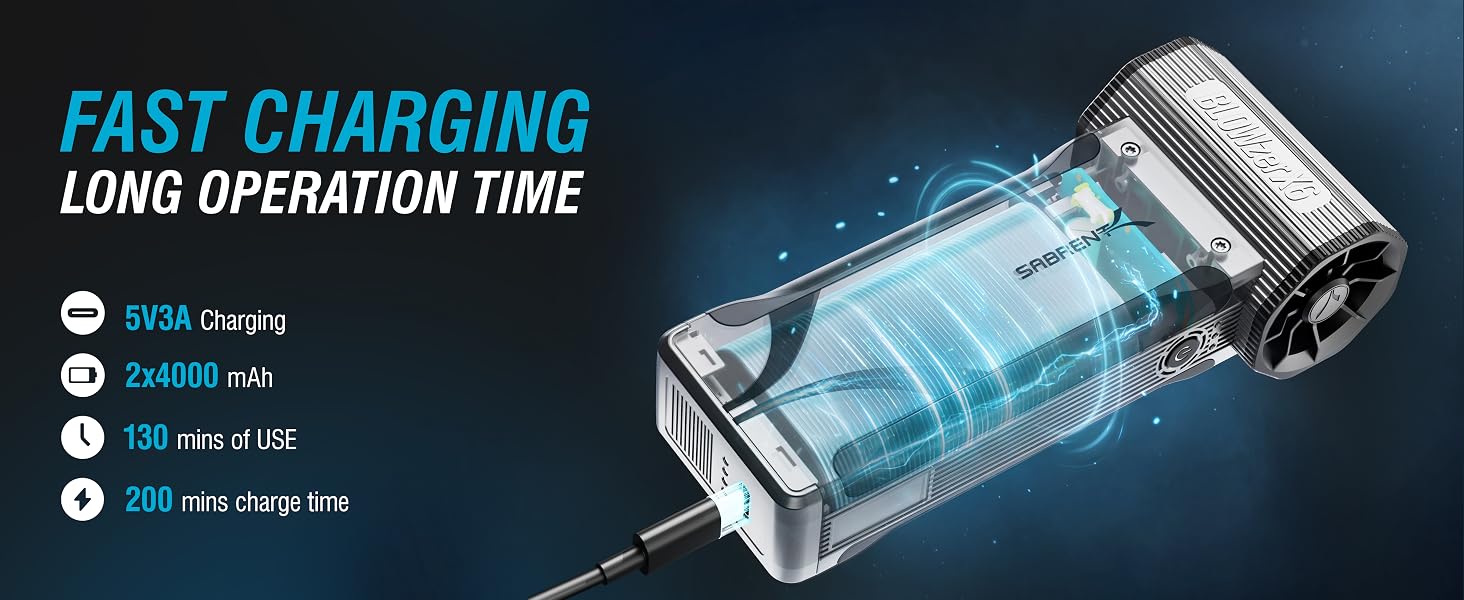 FAST CHARGING LONG OPERATION TIME