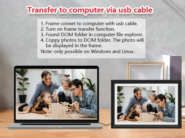 FRAMEO 10.1 Inch WiFi Digital Picture Frame Digital Photo Frame