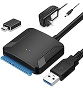 EYOOLD SATA to USB 3.0 Adapter, External Hard Drive Converter Cable for 2.5" 3.5" HDD, SSD with P...