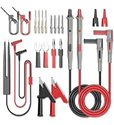Goupchn Multimeter Test Leads Kit 21PCS Digital Electrical Test Probes Set with Alligator Clips S...