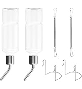TEHAUX Parrot Water Feeder Pet Hanging Water Feeding Bottle No Drip Dispenser Pet Supplies with S...