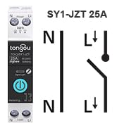 TONGOU ZigBee DIY Smart Switch 25A| DIN Rail Switch| 1P+N 90-240VAC| Real-time Power Monitoring| ...
