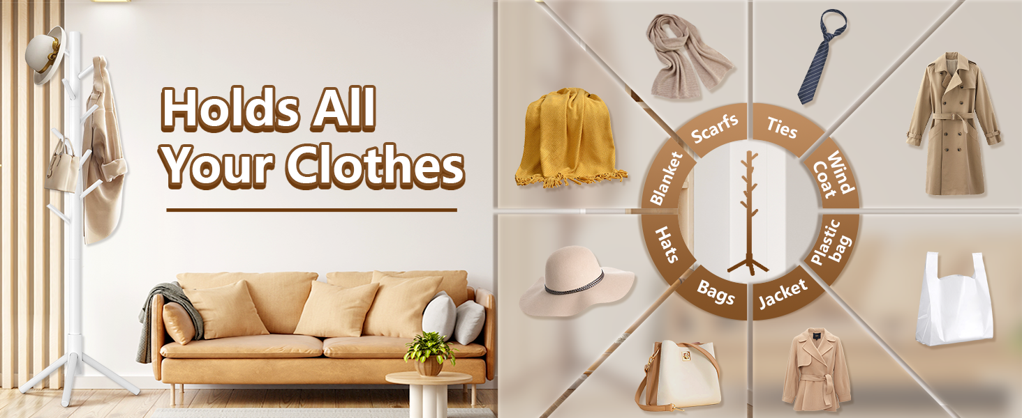 Wooden Coat Rack