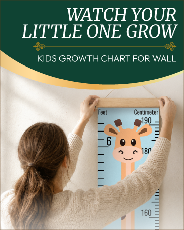 Kids wall growth chart for tracking height.
