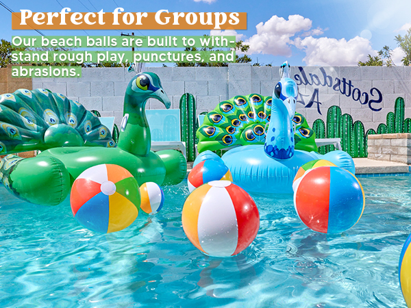 JOYIN 2-Pack 20" Beach Balls - Pool Toys Large Inflatable Beach Ball Swimming Pool Water Games