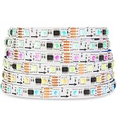SEZO Addressable LED Strip TM1934 16.4ft/5m 60LEDs/M RGB Dual-Signal LED Programmable Pixel Rope ...