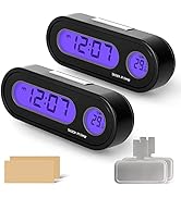 MEANLIN MEASURE Digital Display of Vehicle Temperature and time, LCD Backlight, Dual Conversion M...