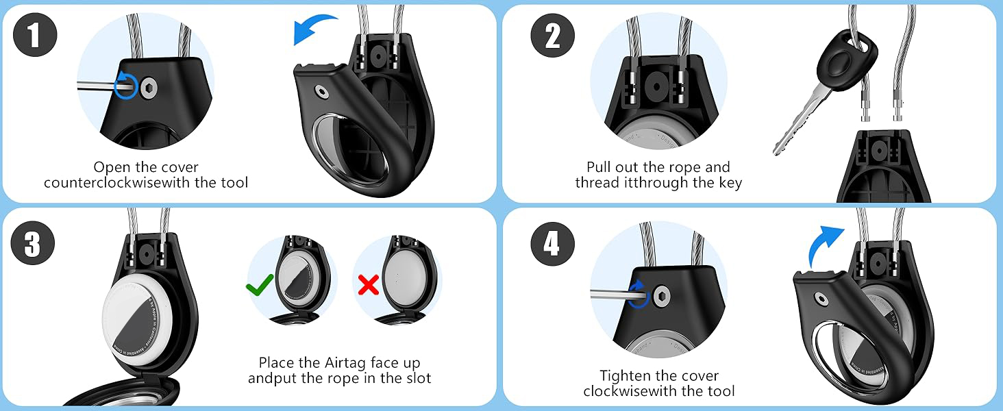 Airtag holder with Secure Lock