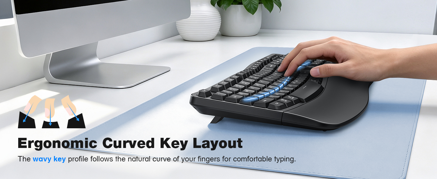 Ergonomic curved Key Layout