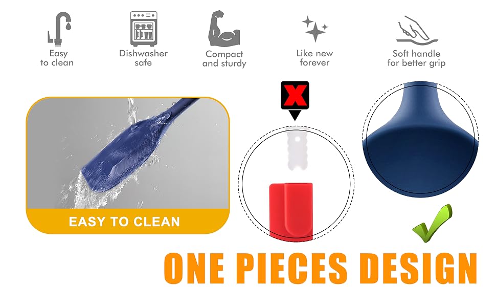 one pieces silicone spatula dishwasher safe