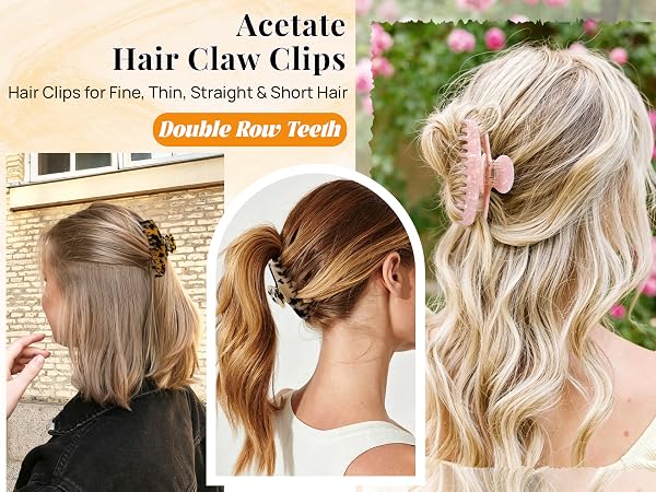 Acetate Hair Claw Clips