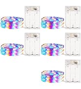 Minetom 5 Pack Fairy Lights Battery Operated, 7 FT 20 LED String Lights with Timer, Waterproof Si...