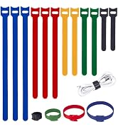 MVYC 200PCS Reusable Cable Ties Wire Ties Cord Organizer Cable Organizer Adjustable Cable Managem...