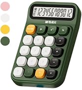 M&G Desk Calculator with Mechanical Buttons, 12 Digit Large LCD Display, Big Button Calculator fo...