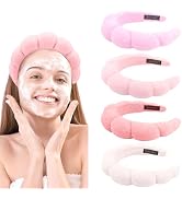 Canitor 4 PCS Spa Headband - Pink Skincare Makeup Face Wash Skin Care Make Up Cute Preppy Teen Gi...