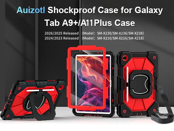 Samsung Tablet A11 Plus/A9 Plus Case with Built-in Screen Protector