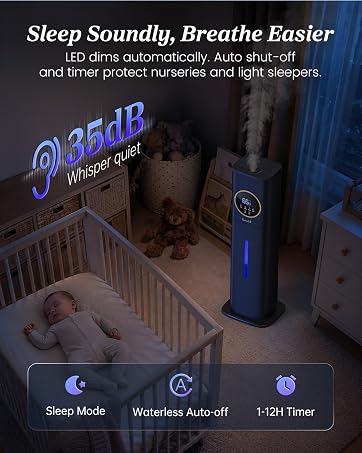 larger humidifiers for bedroom nursery