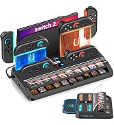 Switch 2 Charging Dock for Nintendo Switch 2 (2025) Joy Cons, 4-In-1 Switch 2 Organizer Base Hold...
