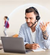 wireless headset with mic for work