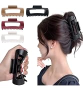 4 Pcs Cloud Claw Clips for Women Rectangle Soft Silicone Hair Clip Soft Bump Proof Design Medium ...