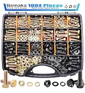 Bemaka 1004Pcs Metric Bolts and Nuts Assortment Kit - Grade 8.8 M4 M5 M6 M8 Bolts and Nuts Kit & ...