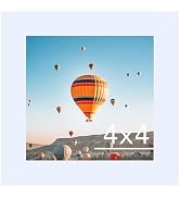 JCJMY 4x4 Picture Frame White for Wall Hanging or Tabletop, Wall Mounting Horizontally or Vertica...