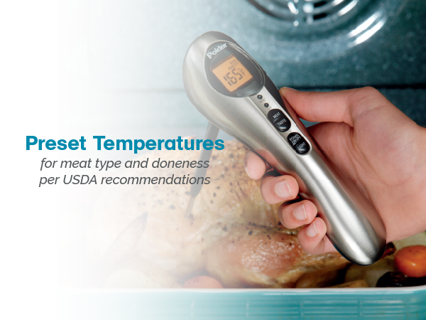 Polder Safe-Serve Instant Read Digital Thermometer