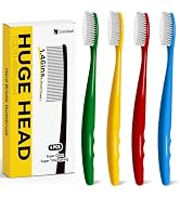 COCOBURI Huge Head Toothbrush Hard Toothbrushes for Adults Hare&Firm Toothbrush Bristles BPA Free...