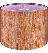 GO&SO 1 Pack Stripe Drum Lamp Shade Chroma Multi-Red- 13