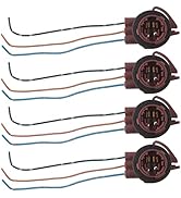 Qasim 3156 3157 Pre-Wired Harness Sockets T25 Bulb Sockets Female Adapter Turn Signal Tail Stop R...