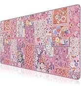 iCasso Floral Desk Pad Mat, Large Mouse Pad, Desk Matt for Desktop, Anti-Slip XXL Big Mousepad wi...