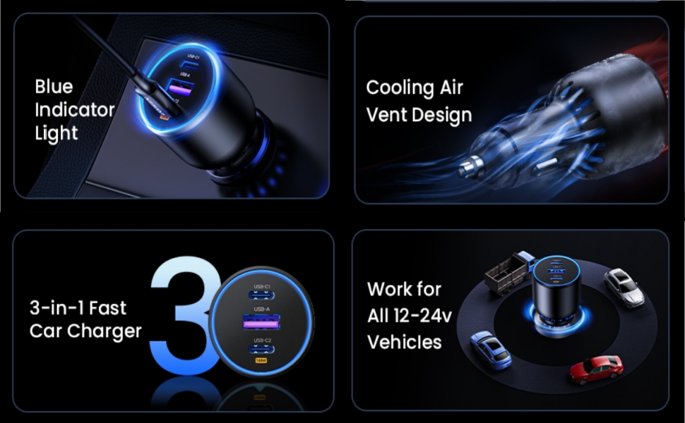 car phone charger car usb charger usb car adapter car charger adapter type c car charger