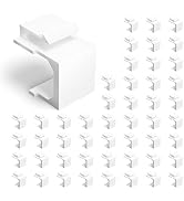 VCE UL Listed (50-Pack) Blank Keystone Jack Inserts for Keystone Wall Plate and Patch Panel, White