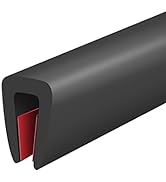 Rubber Edge Trim, Self-Adhesive Rubber Edge Trim, Edge Protector for 1/8" Mirror and Flexiglass, ...