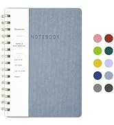 Oneirom Spiral Notebook-6.10" x 8.19" College Ruled Journal with Inner Pockets and 160 Pages,PU L...
