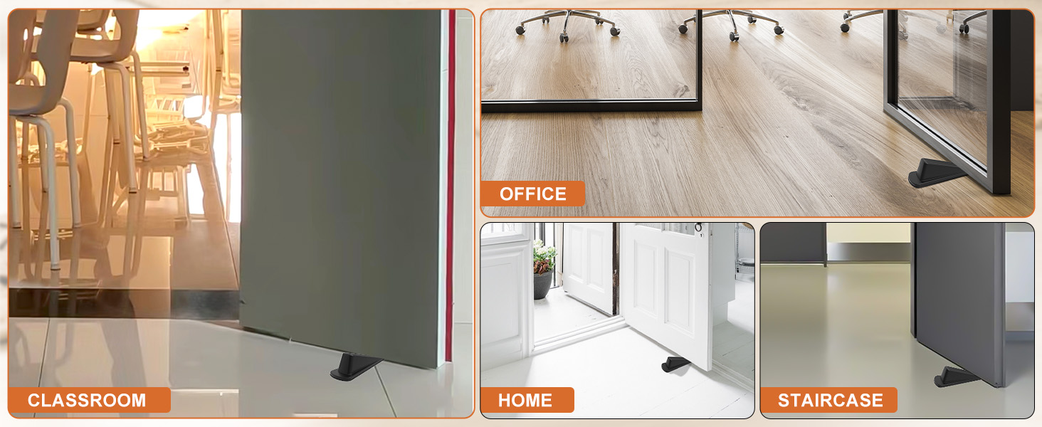 if you want to keep the door open, you can easily use the door stoppers and put it under the door