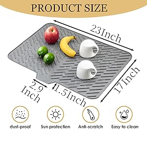 LKYLIVE Silicone Drying Mat