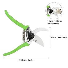 8 inch pruner dimensioned image