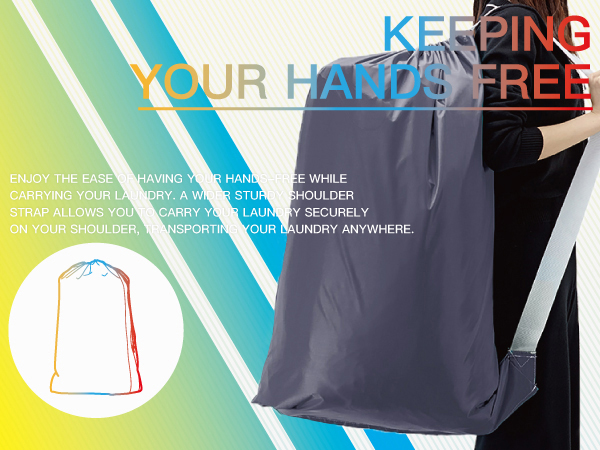 laundry bag with strap